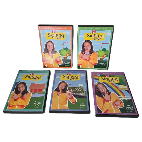Signing Time! DVD Lot Of 5 Discs Volume 2-6 Children Learning ASL Sign Language - Picture 1 of 6